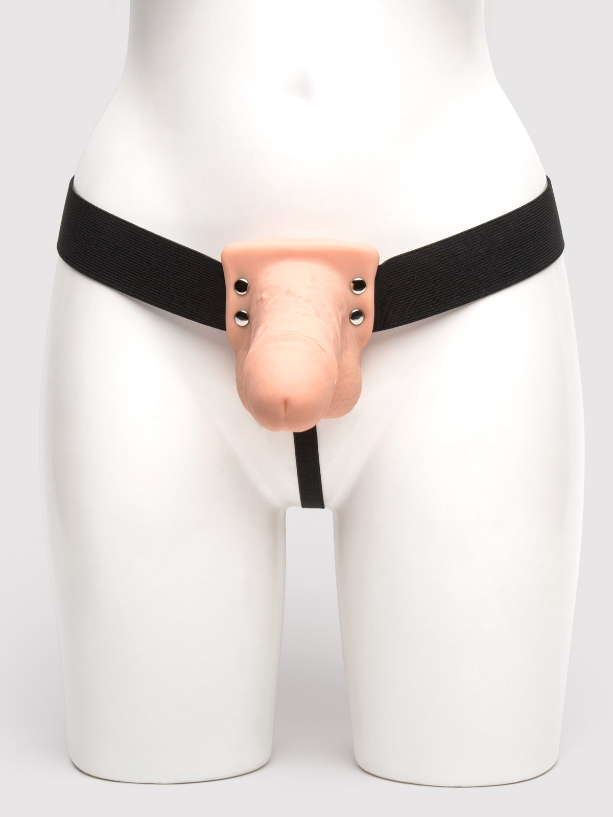 Fetish Fantasy Hollow 10 Function Vibrating Strap-On 7 Inch, Flesh Pink