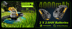 20V Electric Weed Wacker Edger Lawn Tool, Battery Powered Weed Eater 12" Cordless String Trimmer, Trimmer Lawn Lightweight Yard Tool for Garden Grass Lawn Mower Cutter with 2 2.0Ah Battery and Charger