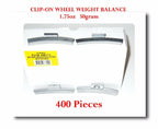 400 Pcs ZN CLIP-ON Wheel Weight  1.75 oz  50g AW175 Zing -Led Free