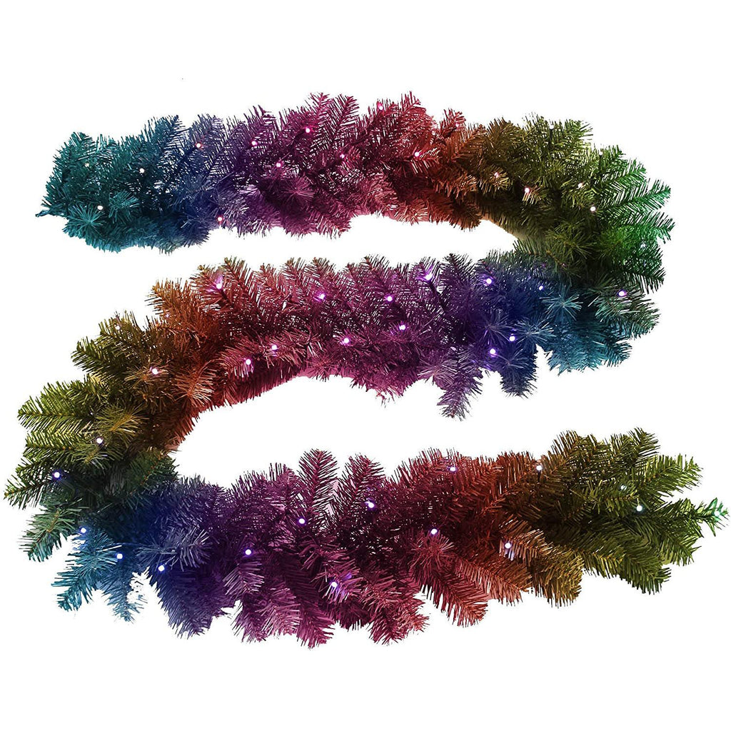 Kurt Adler Twinkly 9 Foot LED App Controlled Lighted Garland, Multicolor