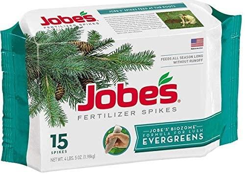jobes 01611 15 pack evergreen tree fertilizer spikes - quantity 6 packages