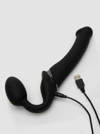 Strap-On-Me Remote Control Vibrating Strapless Strap-On, Black