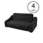 Queen Size Inflatable Pull-Out Futon Sofa Couch Bed, Dark Gray (4-Pack)