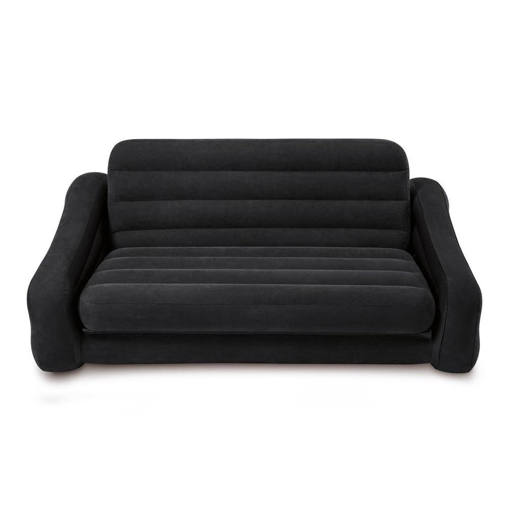 Queen Size Inflatable Pull-Out Futon Sofa Couch Bed, Dark Gray (4-Pack)