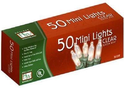 Holiday Wonderland 4050-88A 50 count CLEAR Incandescent Mini Christmas Light Sets - Quantity of 22