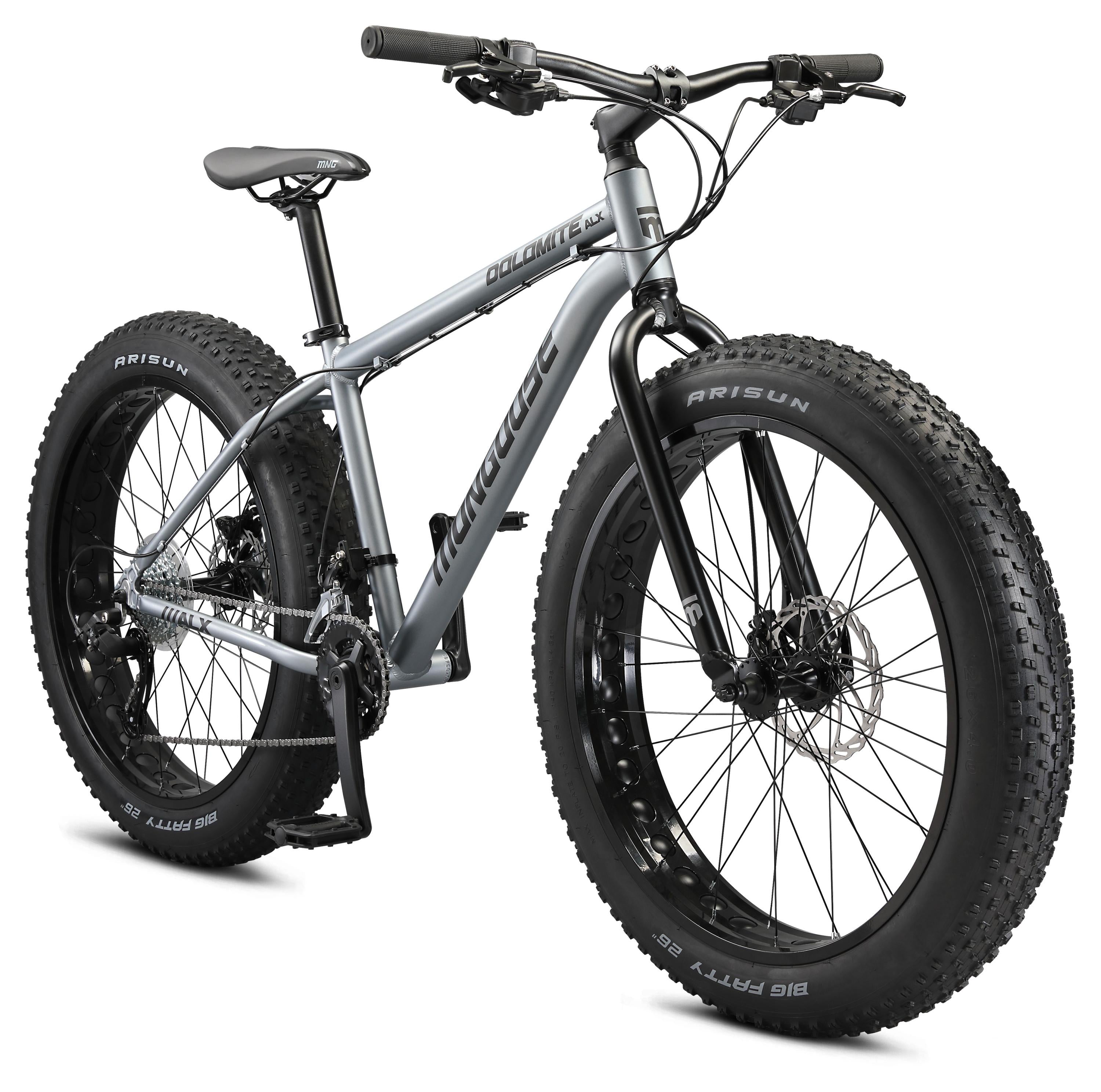 Mongoose Dolomite ALX fat tire mountain bike, 16 speeds, medium frame, grey