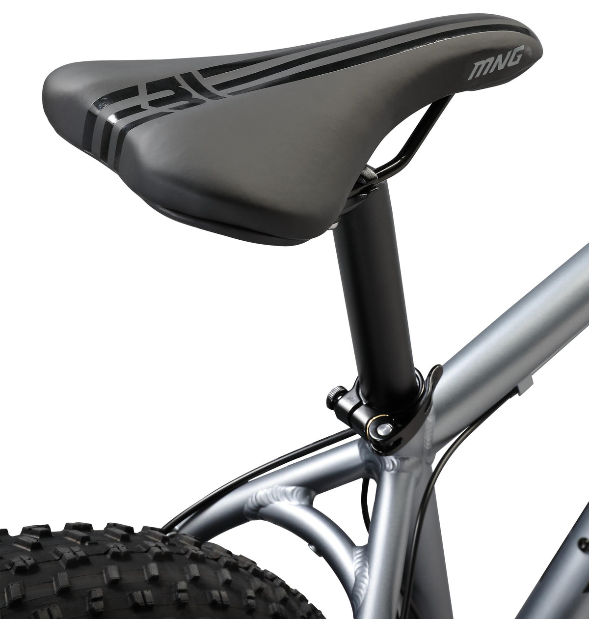 Mongoose Dolomite ALX fat tire mountain bike, 16 speeds, medium frame, grey