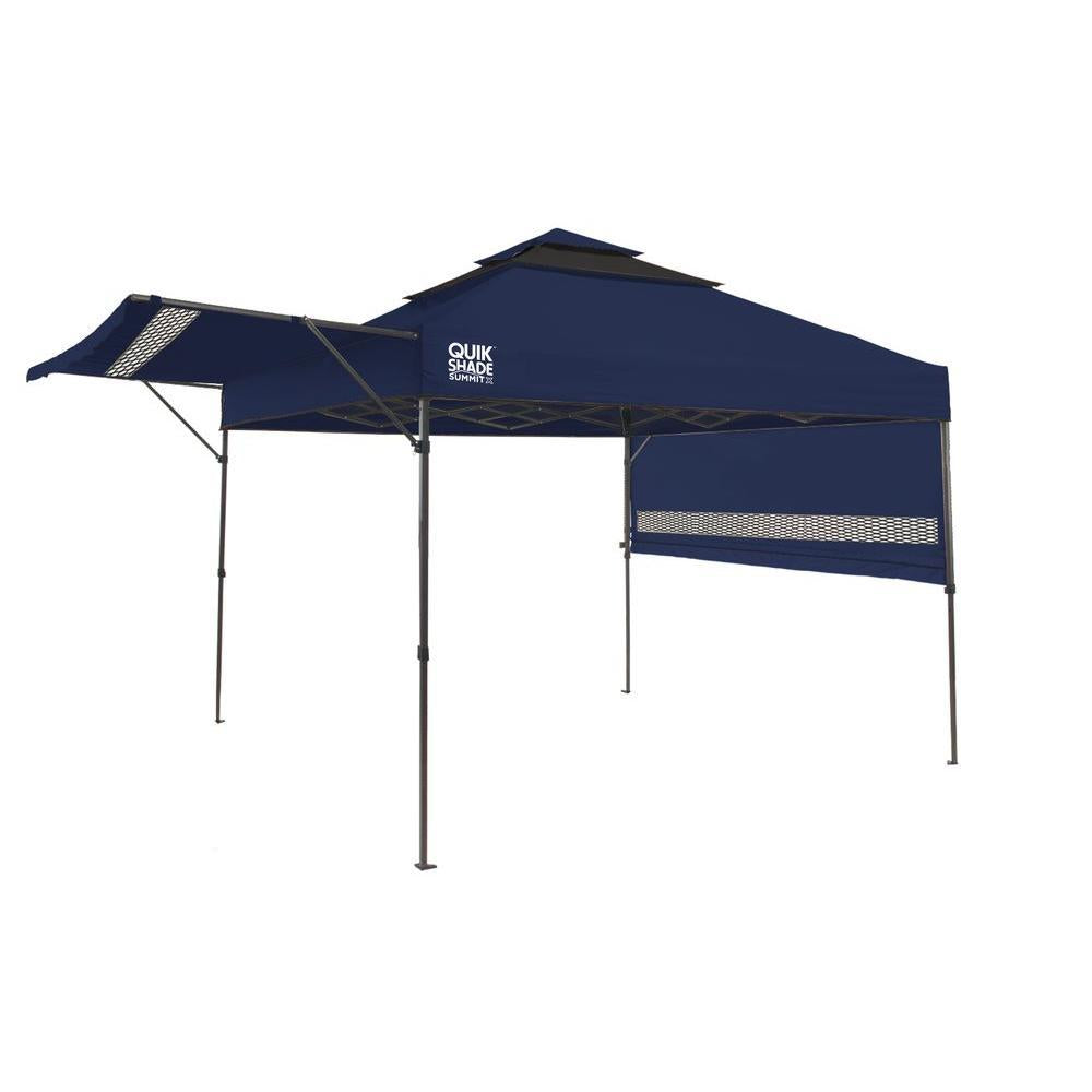SX170 10 ft. x 10 ft. Blue/Graphite Instant Canopy with Dual Half Awnings