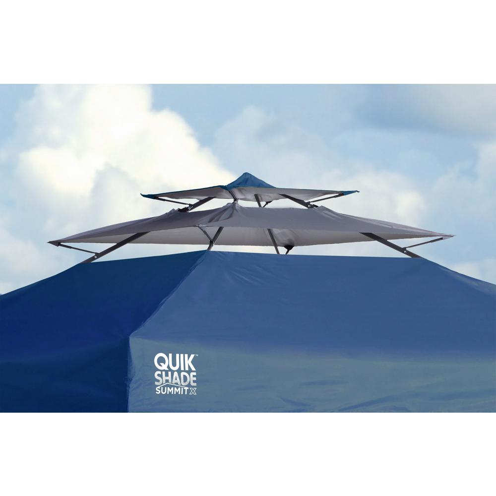 SX170 10 ft. x 10 ft. Blue/Graphite Instant Canopy with Dual Half Awnings