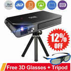 3600lms dlp 3d projector wifi portable home cinema full hd movie meeting hdmi tv