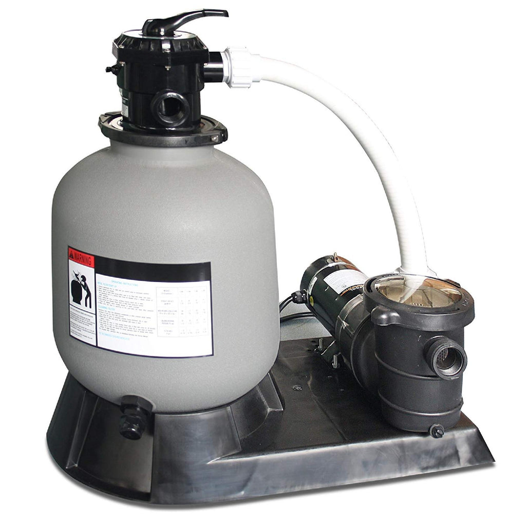 1.5 hp sand filter combo with pump pressure for above ground pools, 19-inch