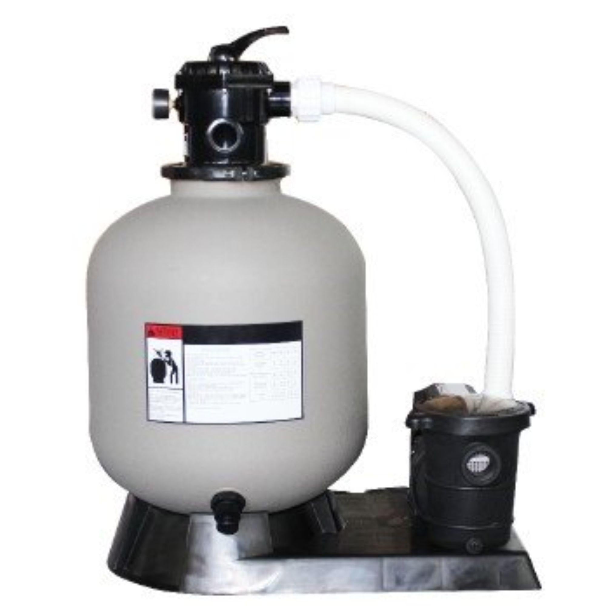 1.5 hp sand filter combo with pump pressure for above ground pools, 19-inch