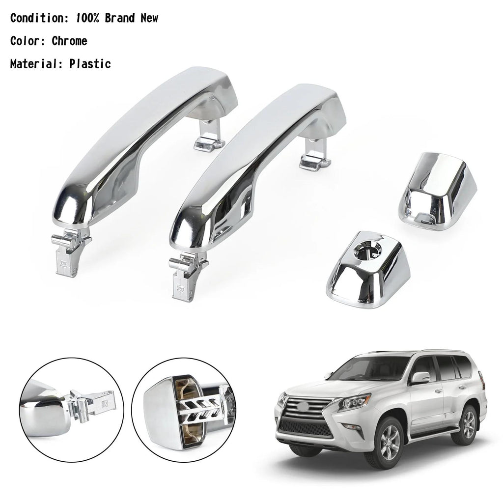 2010-2016 Toyota 4Runner Chrome Front LH+RH Exterior Door Handle 6921735050 Generic