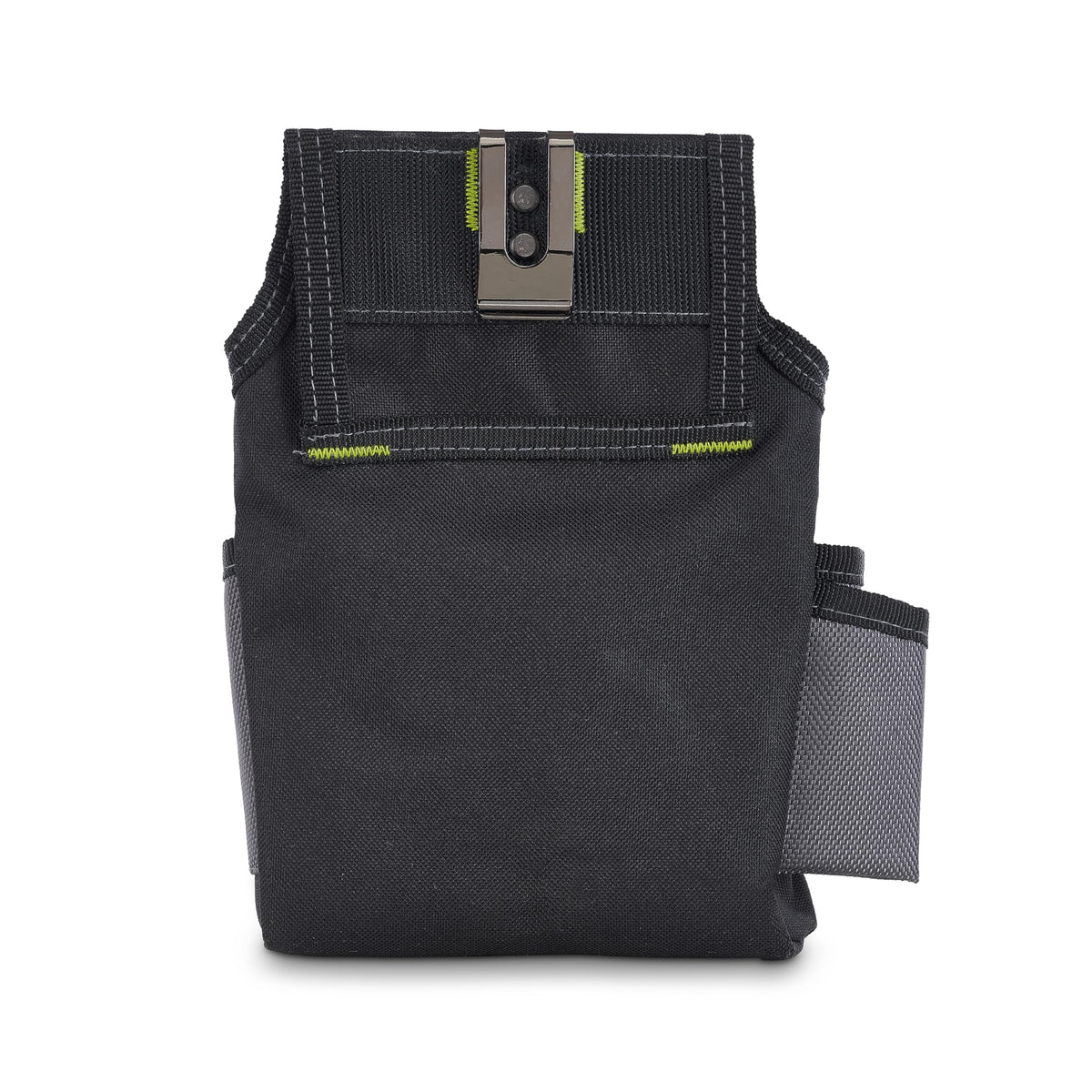 Ballistic Nylon Mini Tool Pouch Multi-Pocket Organizer for Electricians, Professional Tool Box for Efficient Organization, Black/Gray | 1L-23021-2