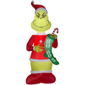 9' Gemmy Airblown Inflatable Dr. Seuss' The Grinch w/ HO HO HO Stocking Christmas Yard Decoration