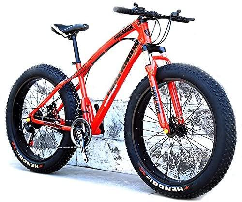 CHICAI Adult Mountain Bike 20-inch Mountain Bike High Carbon Steel Cross Country Bike 21/24/27/30 Speed Bike Full Suspension Bike Equipped with Double Disc Brake Mountain Bike (Size : 21-Speed)