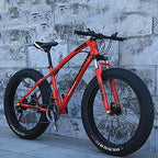 CHICAI Adult Mountain Bike 20-inch Mountain Bike High Carbon Steel Cross Country Bike 21/24/27/30 Speed Bike Full Suspension Bike Equipped with Double Disc Brake Mountain Bike (Size : 21-Speed)