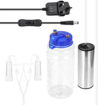 wftd portable electric milking machine milker for goat, stainless steel vacuum pump milker with 2 teat cups for livestock household domestic farm tool supplies