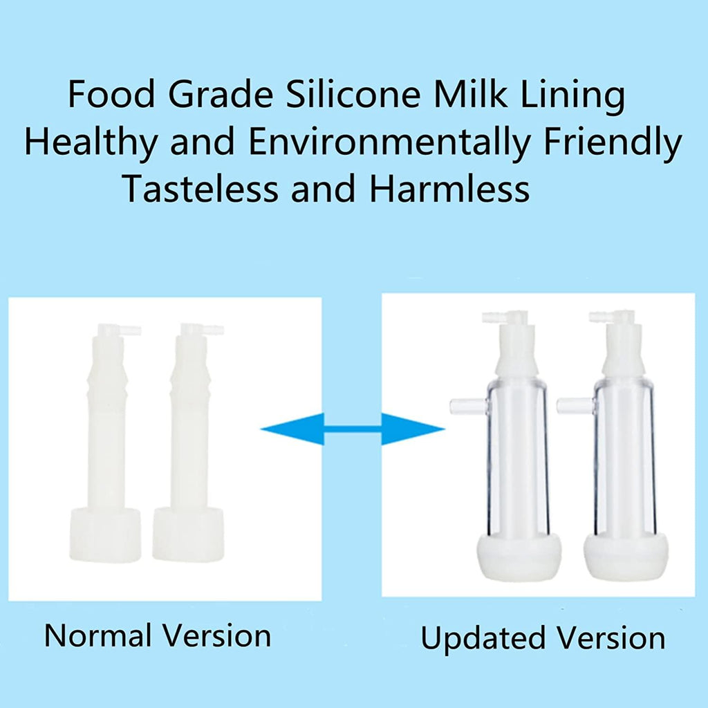 wftd portable electric milking machine milker for goat, stainless steel vacuum pump milker with 2 teat cups for livestock household domestic farm tool supplies