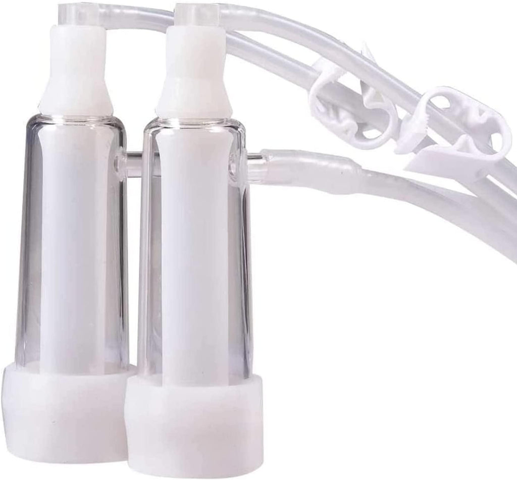 wftd portable electric milking machine milker for goat, stainless steel vacuum pump milker with 2 teat cups for livestock household domestic farm tool supplies