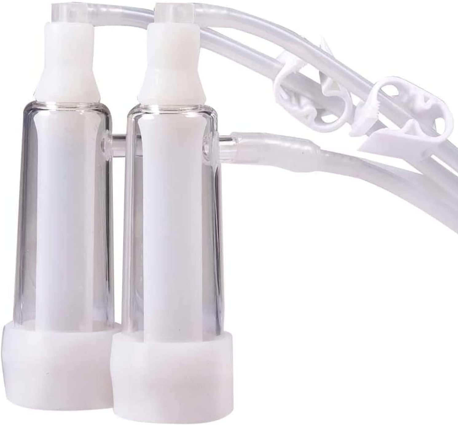 wftd portable electric milking machine milker for goat, stainless steel vacuum pump milker with 2 teat cups for livestock household domestic farm tool supplies