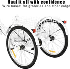 Adult Tricycles, 7 Speed Foldable Adult Trikes 26-in 3 Wheel Bikes for Adults with LarBasket for Recreation, Shopping, Picnics Exercise Men's Women's Cruiser Bike【Shipping from U.S.】
