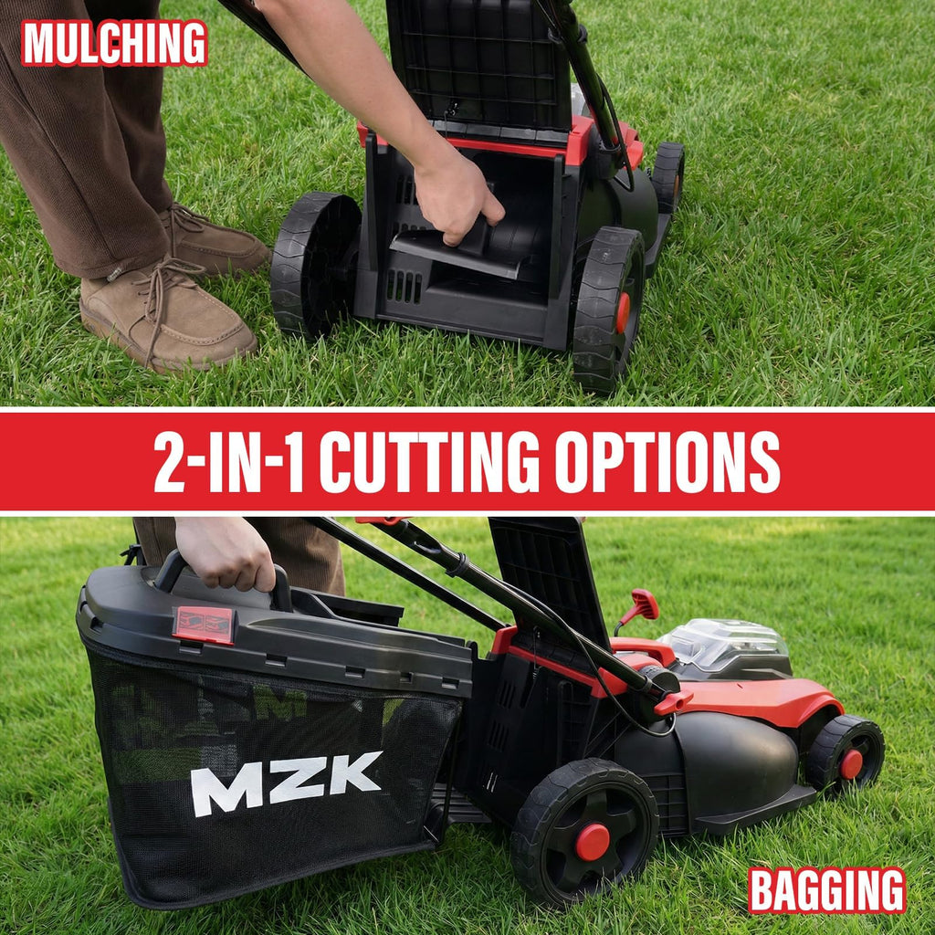 40V 16" Electric Lawn Mower, 2-in-1 Brushless Cordless Lawn Mower, Walk-Behind Push Mowers with 5-Position Height Adjustment, 2 x 4.0Ah Batteries &amp; Charger Included, LM16I5H