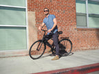 reezero Reach Your Destination Men's 7-Speed Hybrid Bike with Rear Rack, 28" Wheels, Matte Black