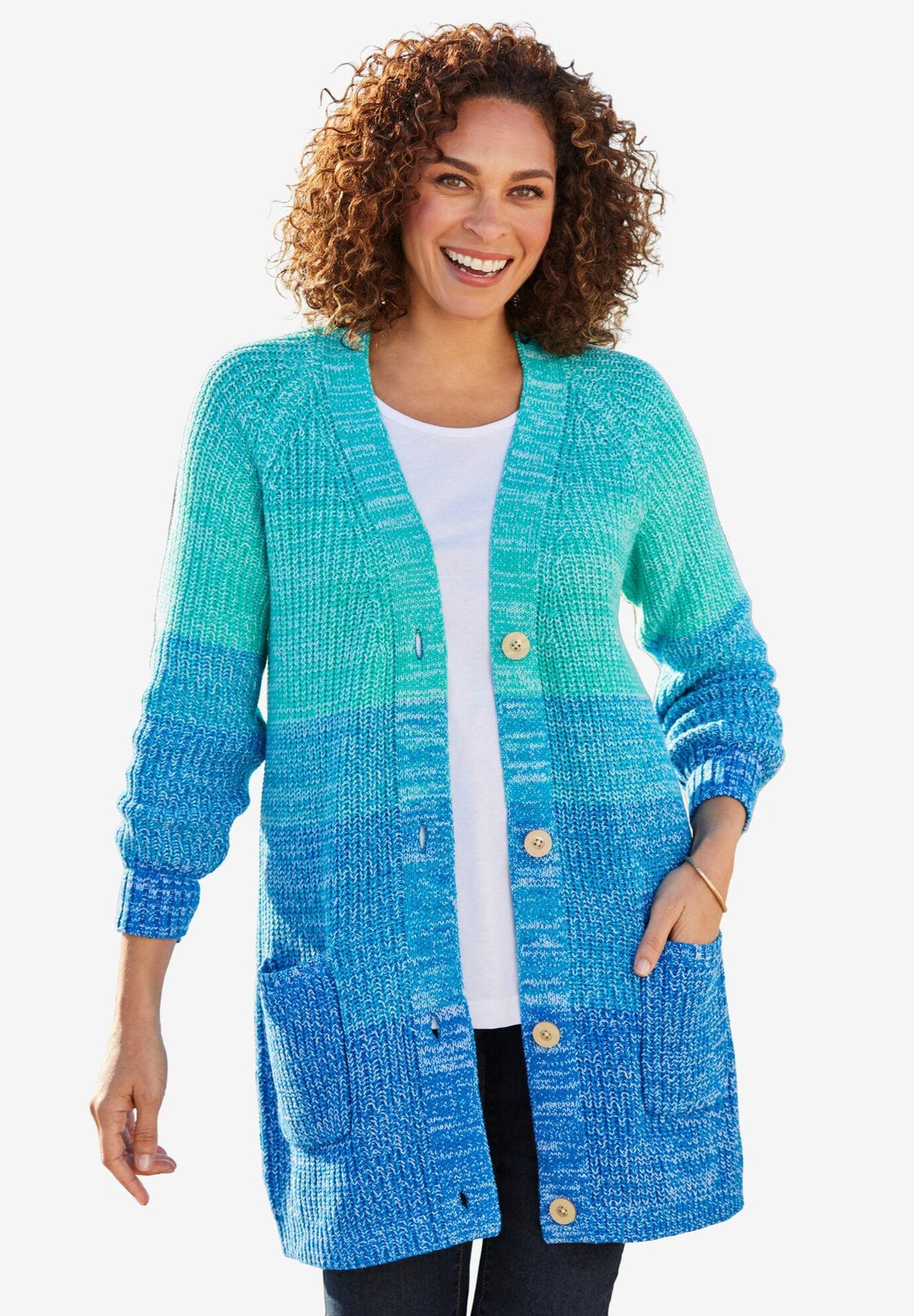 ombre shaker cardigan