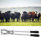 castration forcep, veterinary equipment livestock tools thickened stainless steel easy to operate with non‑slip design for farm for animal(castor pliers for cattle)