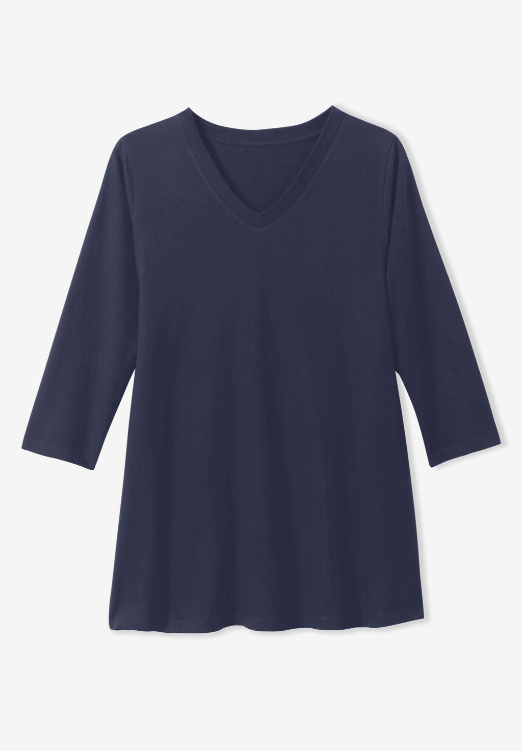 perfect three-quarter sleeve v-neck tunic
