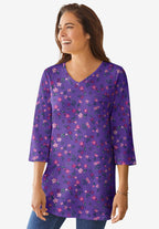 perfect three-quarter sleeve v-neck tunic
