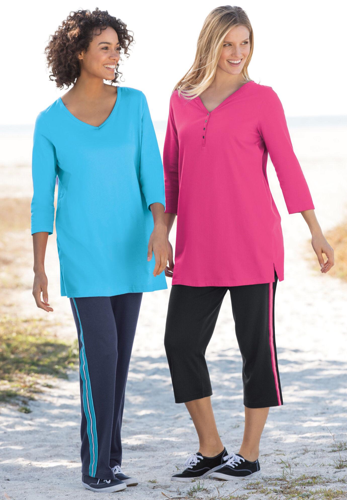 perfect three-quarter sleeve v-neck tunic