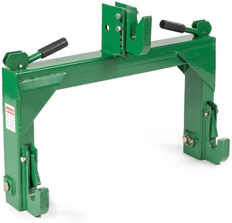 titan attachments quick hitch cat 1 and cat 2, 3 point green steel