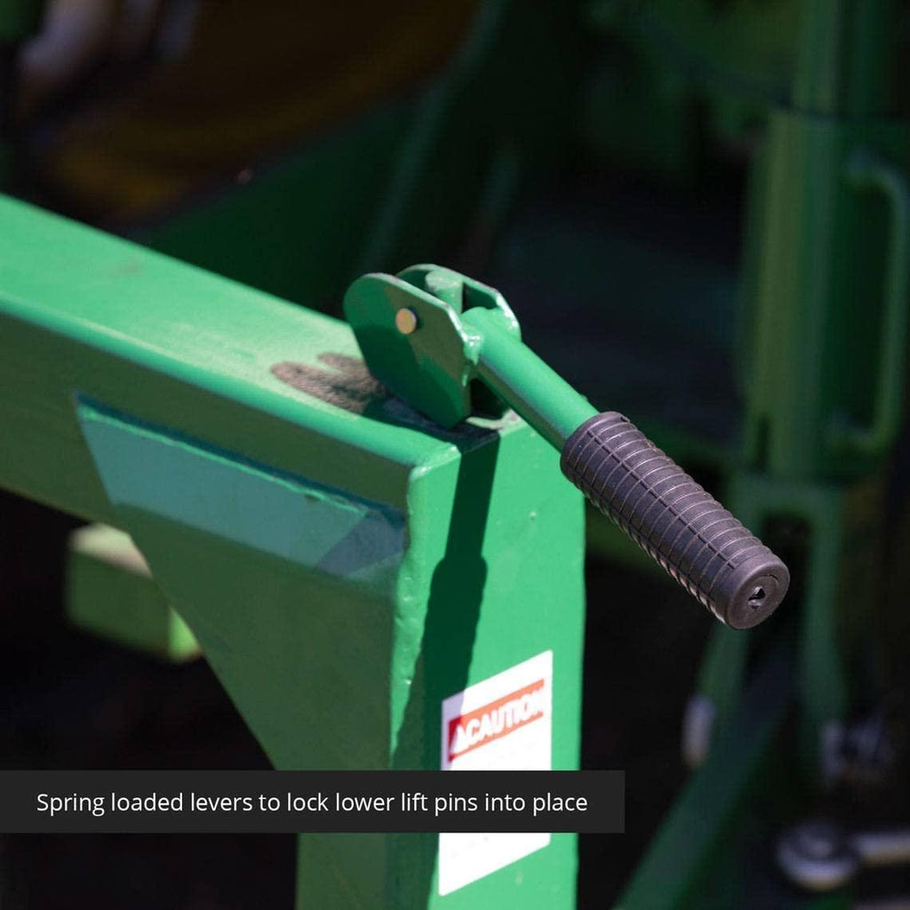 titan attachments quick hitch cat 1 and cat 2, 3 point green steel