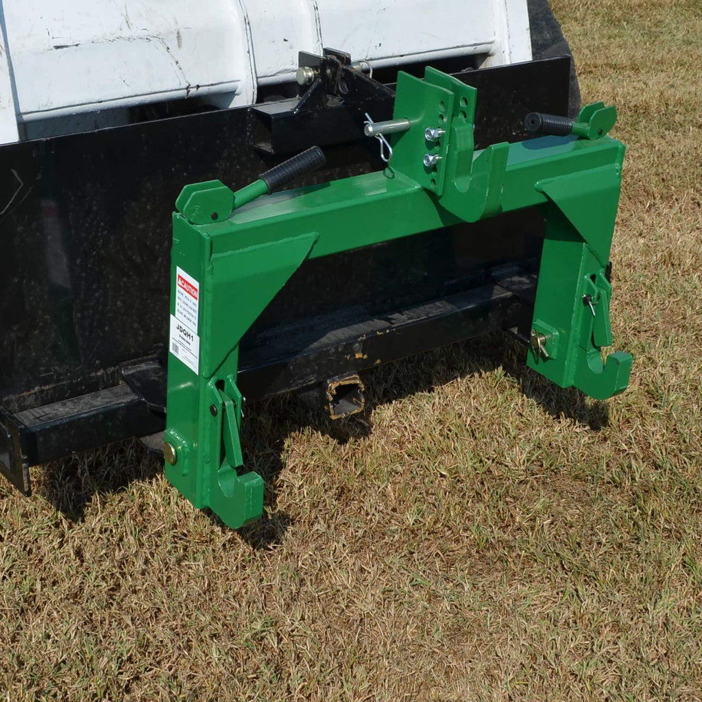 titan attachments quick hitch cat 1 and cat 2, 3 point green steel
