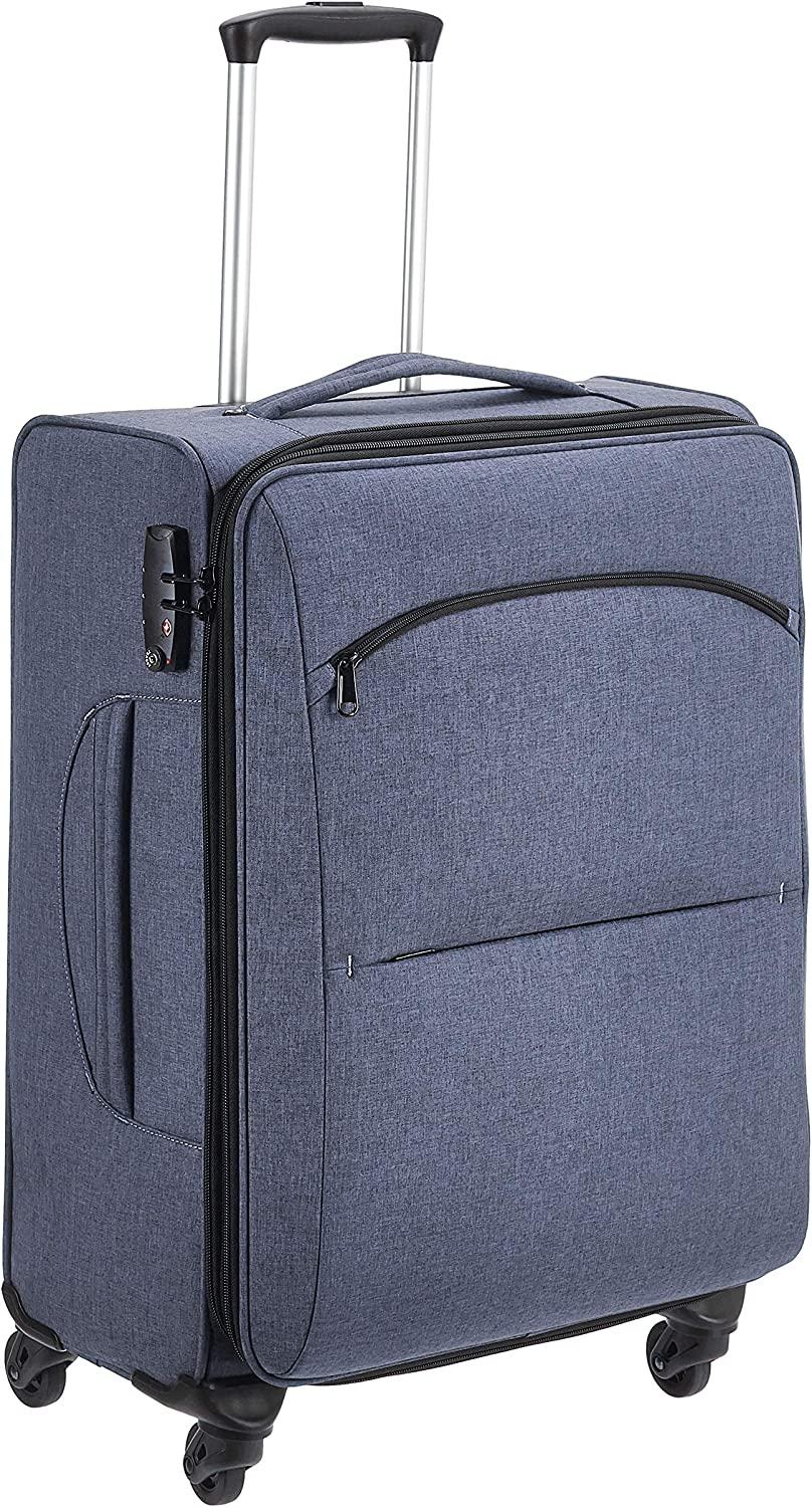 Urban Softside Spinner Luggage with Telescoping Handle, 25-Inch, Blue