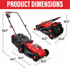 20V 13" Electric Lawn Mower, Brushless Cordless Lawn Mower with 4-Position Height Adjustment, Walk-Behind Push Mowers with 8 Gallon Grass Bag, 2 x 4.0Ah Batteries &amp; Charger Included, LM13B4