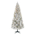 7.5 ft Needle Flocked Slim LED Pre-Lit Tree 350 SureBright Warm White Lights