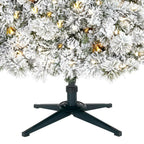 7.5 ft Needle Flocked Slim LED Pre-Lit Tree 350 SureBright Warm White Lights
