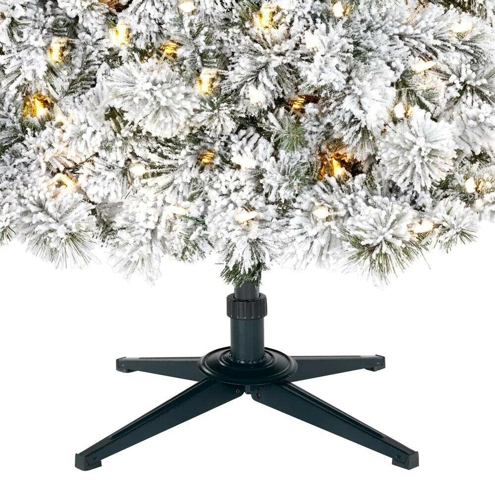 7.5 ft Needle Flocked Slim LED Pre-Lit Tree 350 SureBright Warm White Lights