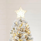 7.5 ft Needle Flocked Slim LED Pre-Lit Tree 350 SureBright Warm White Lights