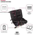 7272 Energie Expandable Hard-Sided Luggage With Spinner Wheels &amp; TSA Lock, White, 27”