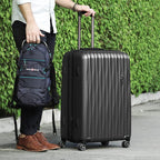 7272 Energie Expandable Hard-Sided Luggage With Spinner Wheels &amp; TSA Lock, White, 27”