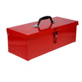 Red Metal Tool Box Iron Sheet Tool Box Metal Toolbox Red Tool StoraCase Lockable, Multi-function Tool Organizer, 15.3X6.2X5.1inch