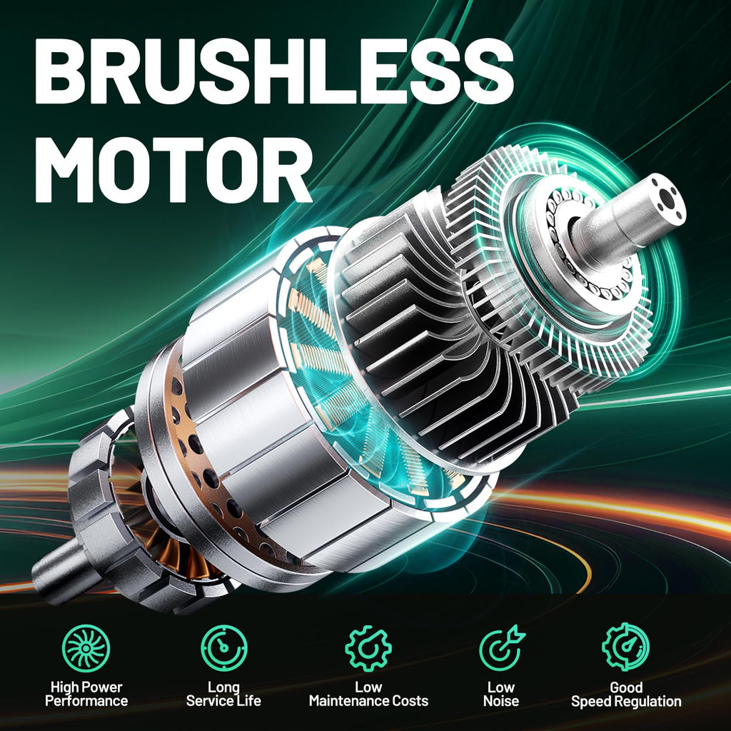 13.1inch Electric Lawn Mower Cordless,Grass Cutter Machine for 1600 Sq.Ft.Lawnmower with Brushless Motor, 8 Gallon Capacity, Cutting Height from 1 to 2.5 in, Includes 1X4.0 Ah Battery