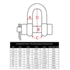 BoatTector  Steel Bow Shackle - 7/8", 4-Pack