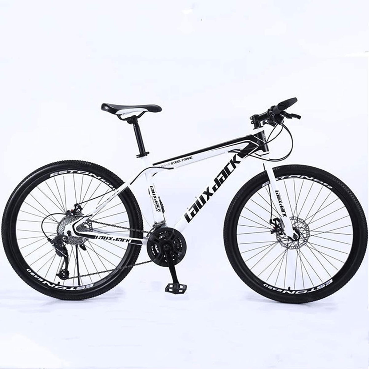 Shlia Adult Mountain Bike with 26 Inch Wheel Derailleur Lightweight Sturdy Aluminum Frame Bicycle with 21 Speed 3 Spoke Dual Disc Brakes Front Suspension Fork for Men