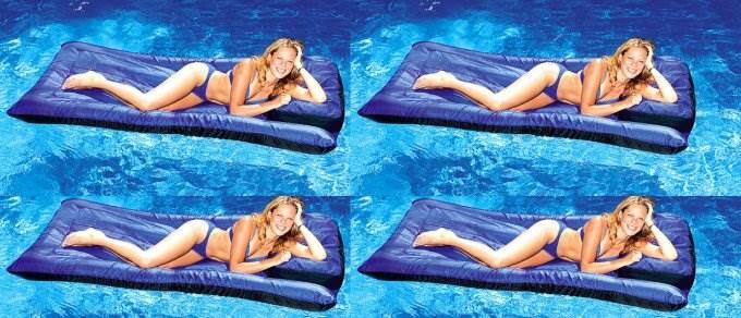 Swimline 4 Swimline 9057 Swimming Pool Inflatable Fabric Covered Air Mattresses Oversized