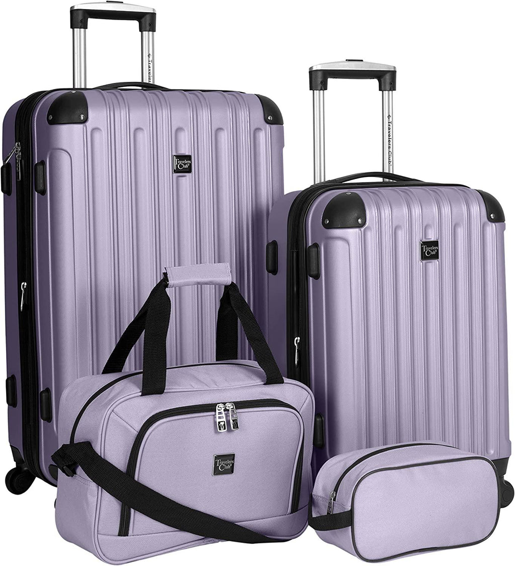Midtown Hardside Luggage Travel Set, Lilac, 4-Piece Set
